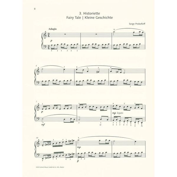 Schott Prokofjew Musique d'enfants