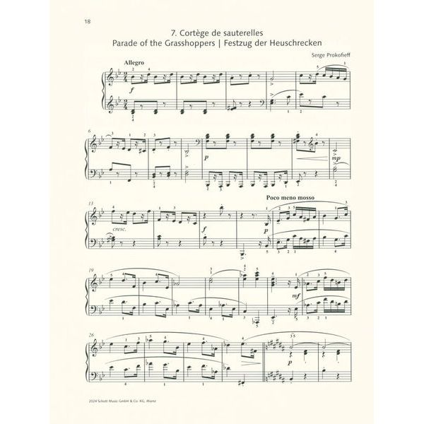 Schott Prokofjew Musique d'enfants