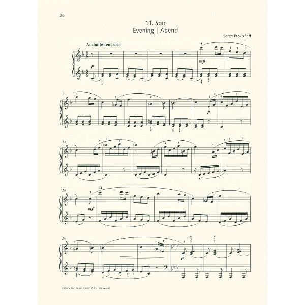 Schott Prokofjew Musique d'enfants