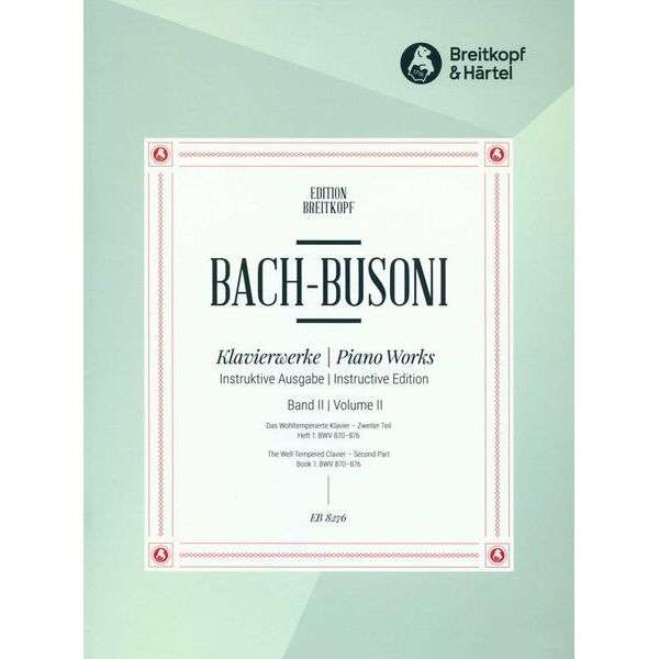 Breitkopf & Härtel Bach/Busoni Wohltemperiert 2/1