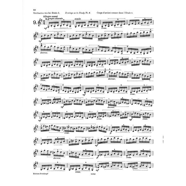 Breitkopf & Härtel Kayser Etüden op. 20 Violine