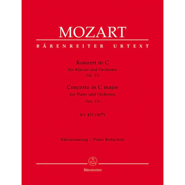 Bärenreiter Mozart Klavierkonzert KV 415