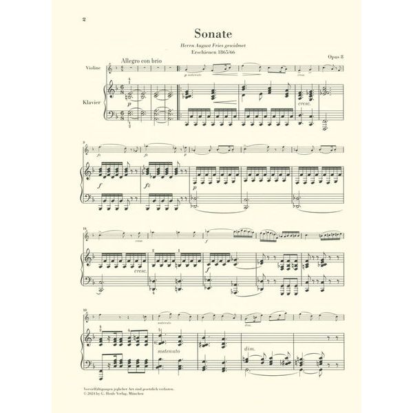 Henle Verlag Grieg Sämtliche Werke Violin