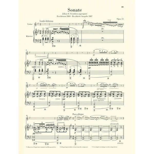 Henle Verlag Grieg Sämtliche Werke Violin
