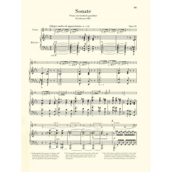 Henle Verlag Grieg Sämtliche Werke Violin