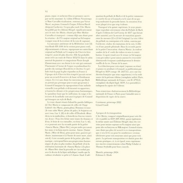 Henle Verlag Bach/Gounod Ave Maria tief
