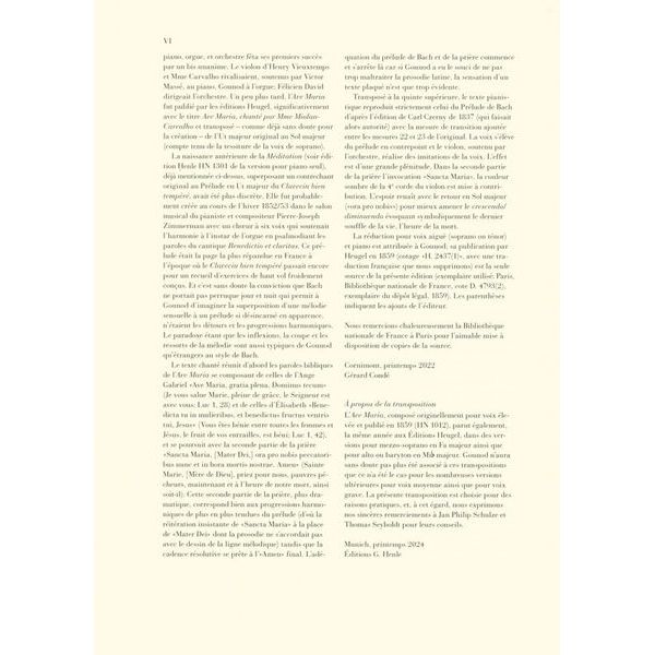 Henle Verlag Bach/Gounod Ave Maria mittel