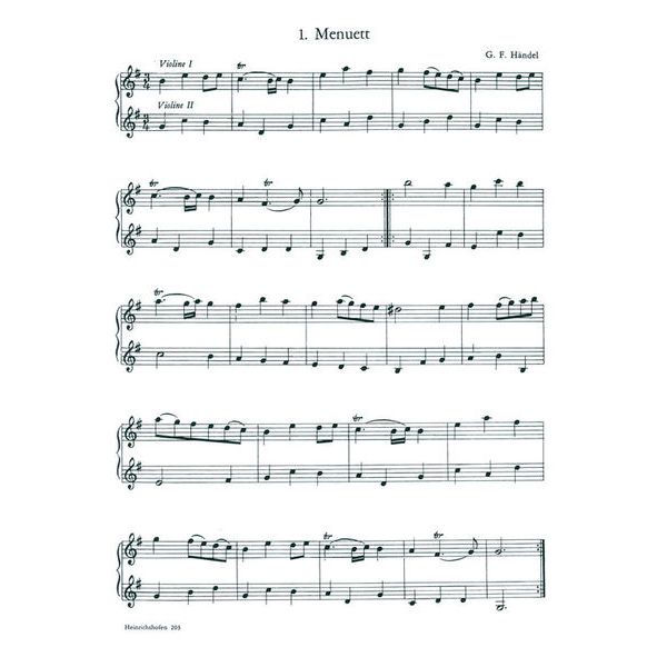 Heinrichshofen Verlag Händel Duette Violine