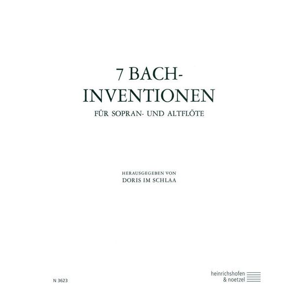 Heinrichshofen Verlag Bach 7 Inventionen Blockflöte