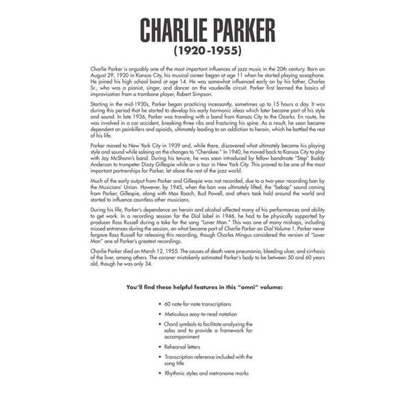 Hal Leonard Charlie Parker Omnibook C 2