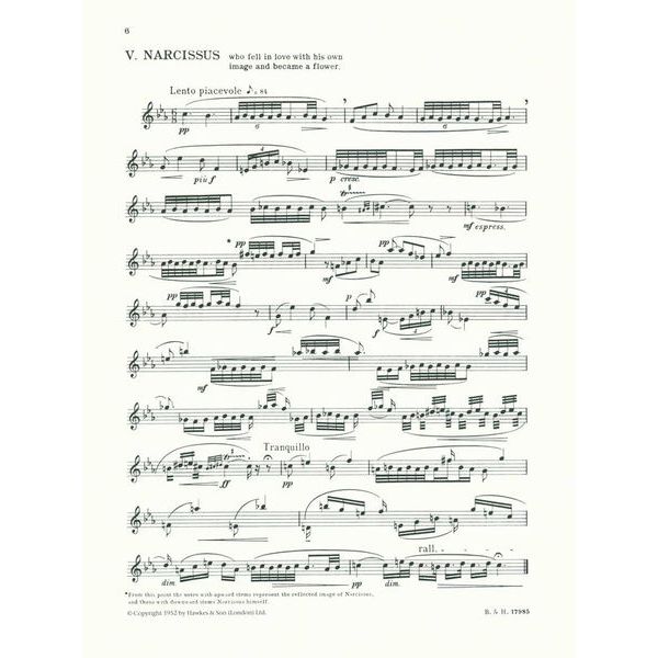 Boosey & Hawkes Britten 6 Metamorphosen Oboe