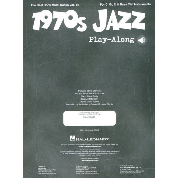 Hal Leonard 1970s Jazz Play-Along