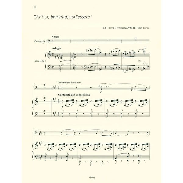 Ricordi Verdi For Cello