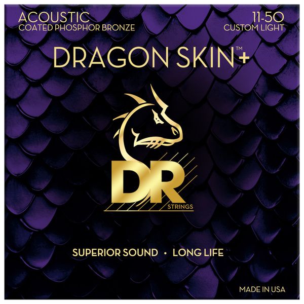 DR Strings Dragon Skin+ DAP-11 Coated