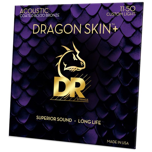 DR Strings Dragon Skin+ DA8-11 Coated