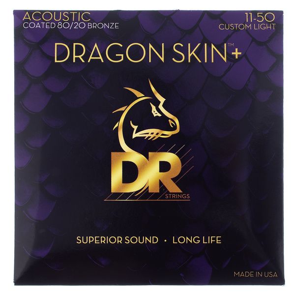 DR Strings Dragon Skin+ DA8-11 Coated