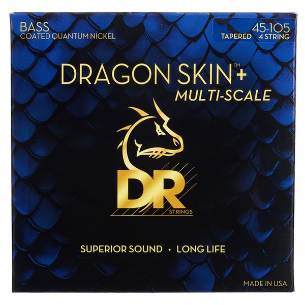 DR Strings Dragon Skin+ DBQM-45 Coated