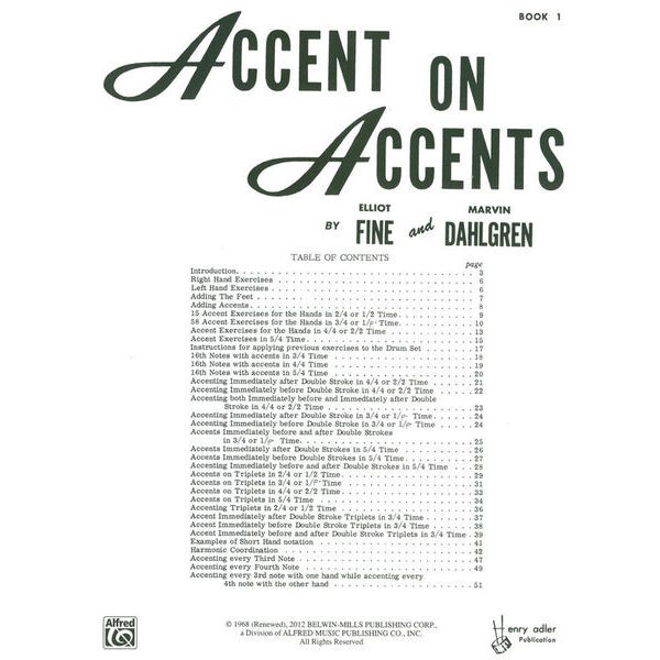 Alfred Music Publishing Accent On Accents 1