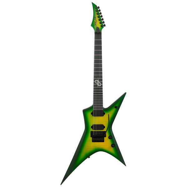 Solar Guitars X1.7FRLB Lime Burst Matte
