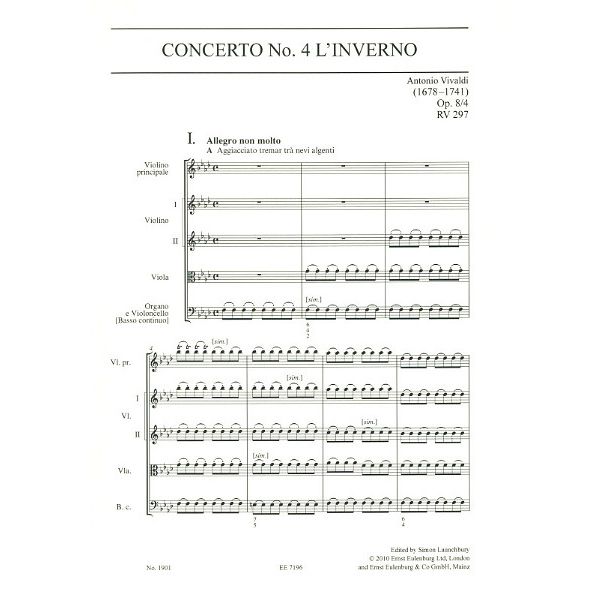 Edition Eulenburg Vivaldi Die vier Jahreszeiten