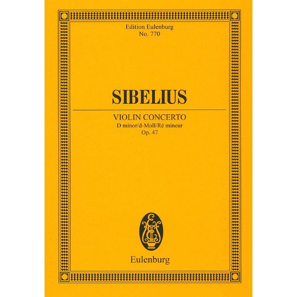 Edition Eulenburg Sibelius Violinkonzert d-Moll