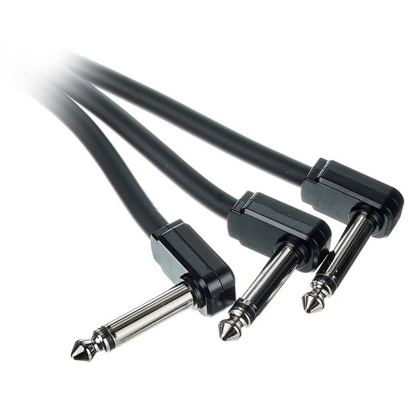 Ernie Ball Flat Patch Cable 12" black set