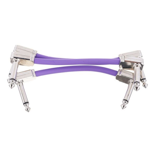 Ernie Ball Flat Patch Cable 3" purple set