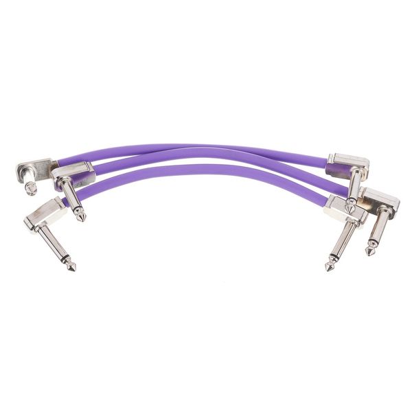 Ernie Ball Flat Patch Cable 6" purple set