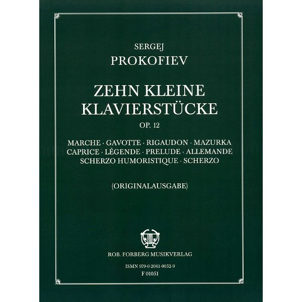 Robert Forberg Musikverlag Prokofjew Kleine Klavierstücke
