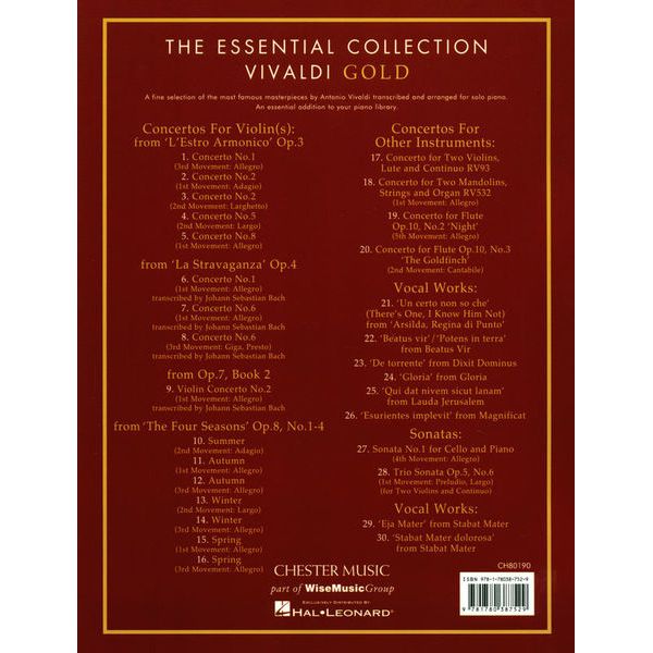Chester Music Vivaldi Essential Collection