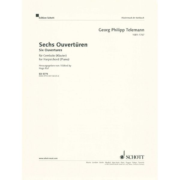 Schott Telemann Sechs Ouvertüren