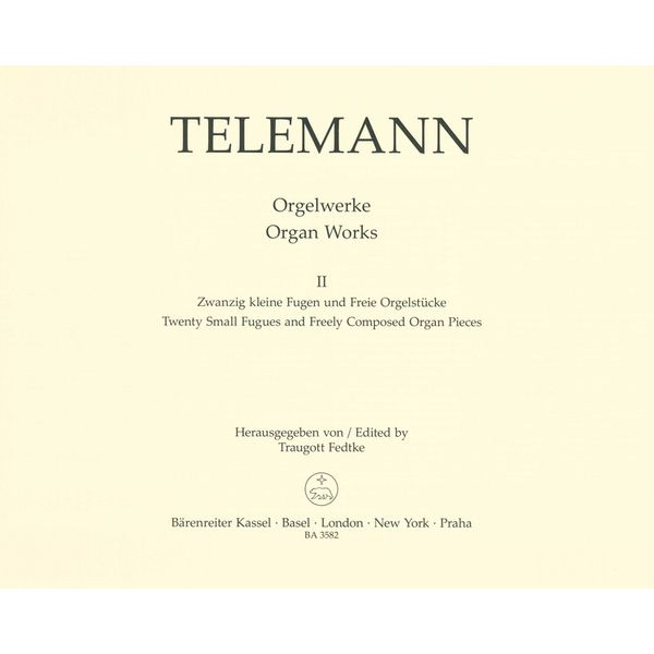 Bärenreiter Telemann Orgelwerke 2