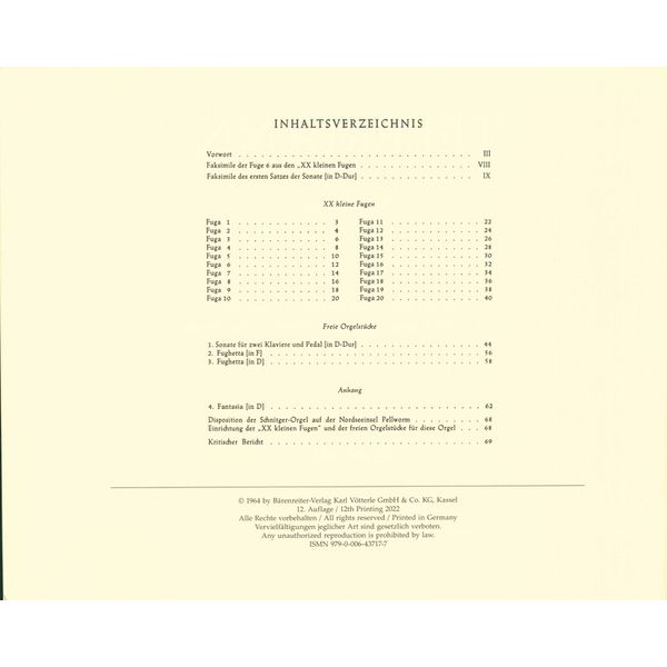 Bärenreiter Telemann Orgelwerke 2