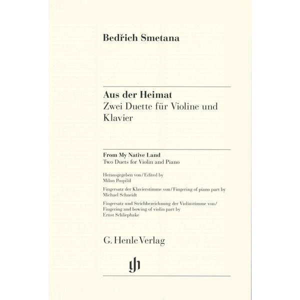 Henle Verlag Smetana Aus der Heimat