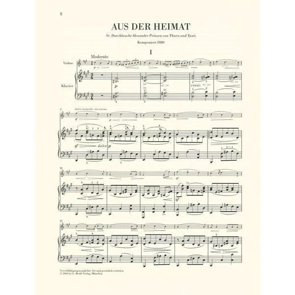 Henle Verlag Smetana Aus der Heimat