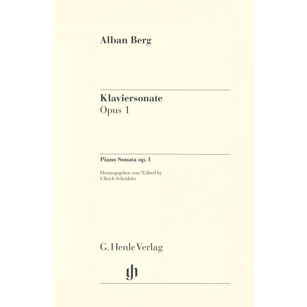 Henle Verlag Berg Klaviersonate op. 1