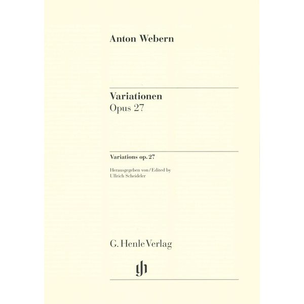 Henle Verlag Webern Variationen op. 27