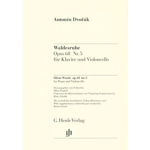 Henle Verlag Dvorak Waldesruhe op.68 Cello