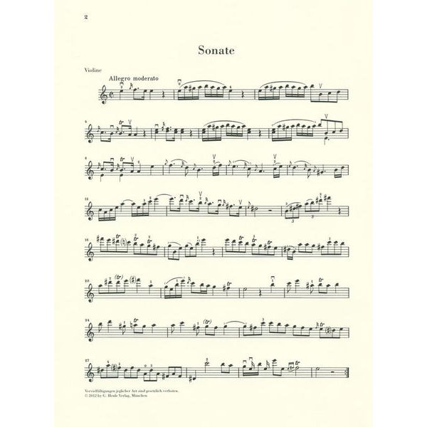 Henle Verlag Neruda Violinsonate a-moll