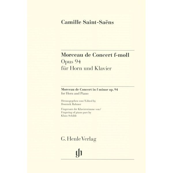 Henle Verlag Saint-Saëns Morceau Concert