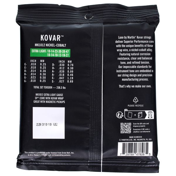 Martin Guitar Kovar MK1012, extra light