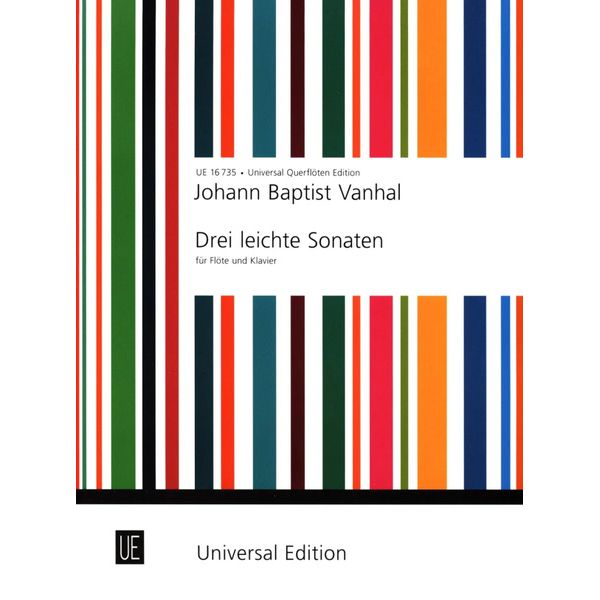 Universal Edition Vanhal 3 Leichte Sonaten Flöte