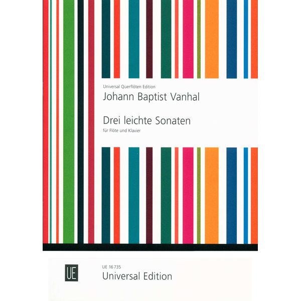 Universal Edition Vanhal 3 Leichte Sonaten Flute