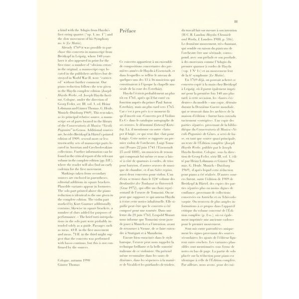 Henle Verlag Haydn Violinkonzert C-Dur