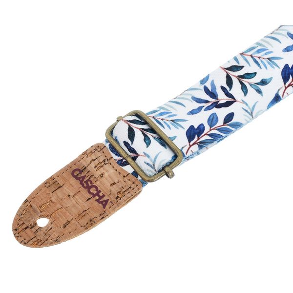 Cascha Ukulele Strap Blue Twigs Veg