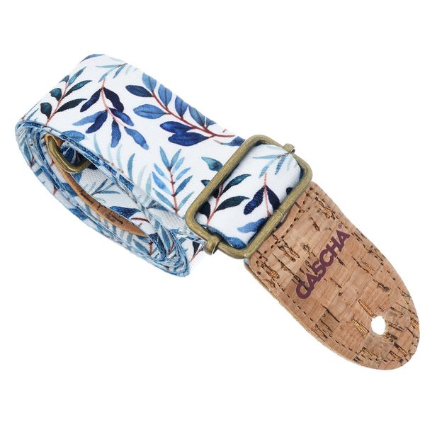 Cascha Ukulele Strap Blue Twigs Veg