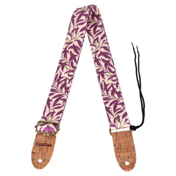 Cascha Ukulele Strap Mauve Leaves Veg