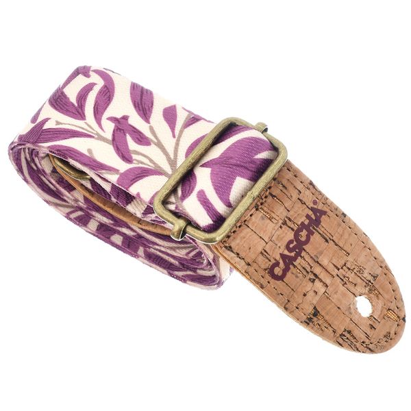 Cascha Ukulele Strap Mauve Leaves Veg