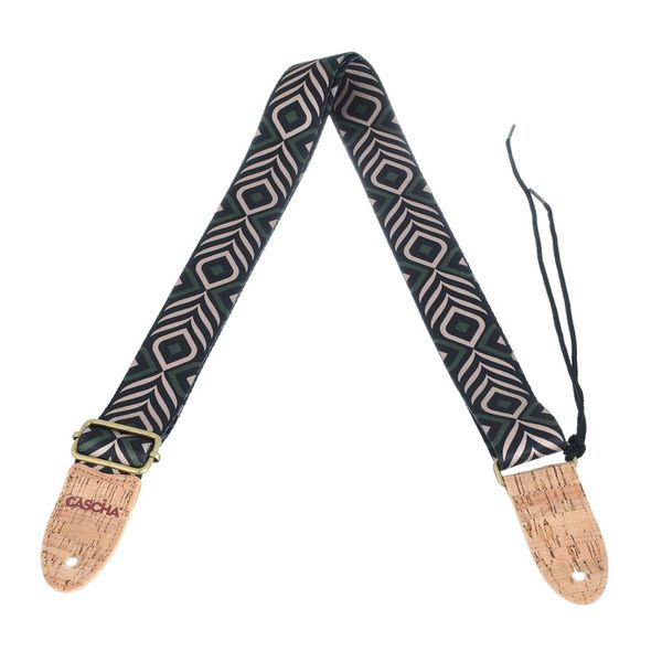 Cascha Ukulele Strap GR Chevron Veg