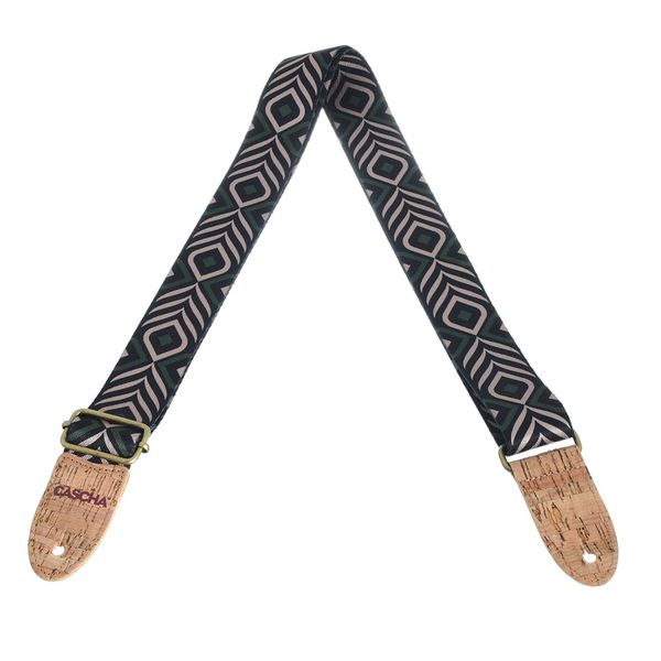 Cascha Ukulele Strap GR Chevron Veg